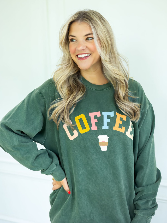 Coffee Sweatshirt - Blue Spruce, 1 of 3