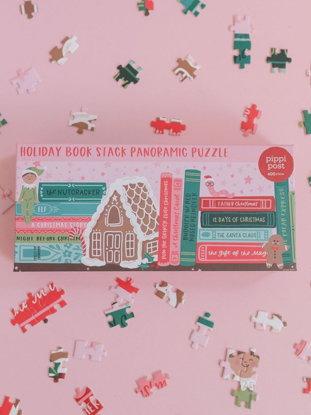 Holiday Bookshelf - 400 Piece Panoramic Jigsaw Puzzle, 2 of 7