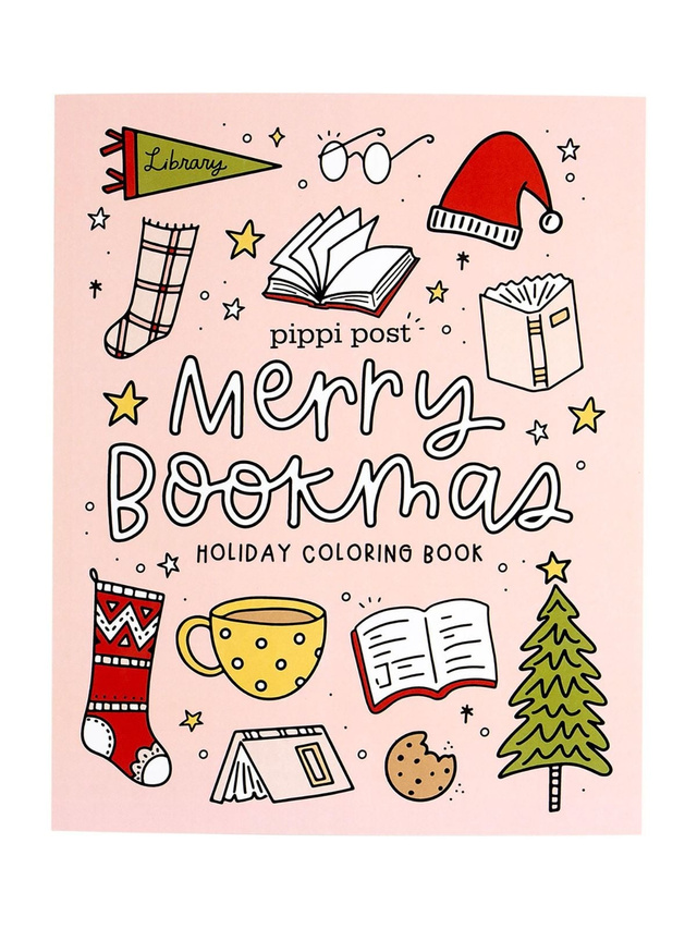Merry Bookmas Holiday Coloring Book, 5 of 8