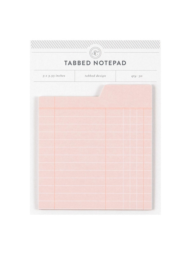 Tabbed Notepad - Pink Ledger, 1 of 2