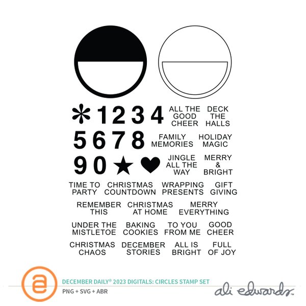 December Daily® 2023 Digital 6×8 Circles Stamp Set, 1 of 1