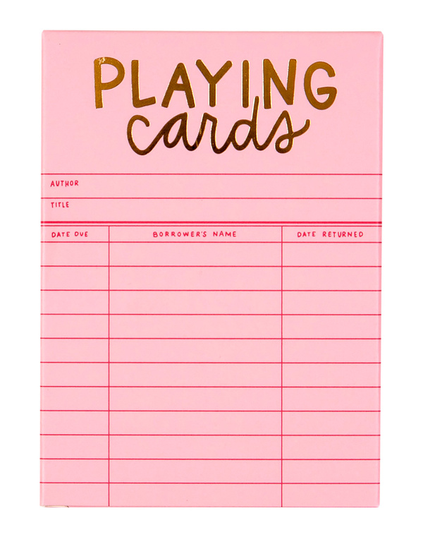 Pink Library Card Deck Of Playing Cards, 6 of 7