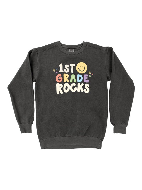1st Grade Rocks Sweatshirt - Pepper, 1 of 1
