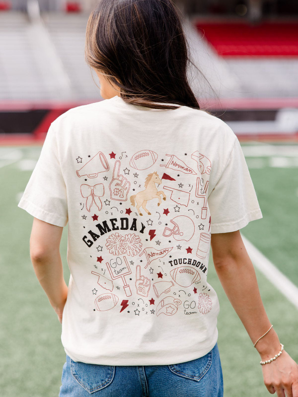 Norman Football Game Day Tee - Ivory, 1 of 5