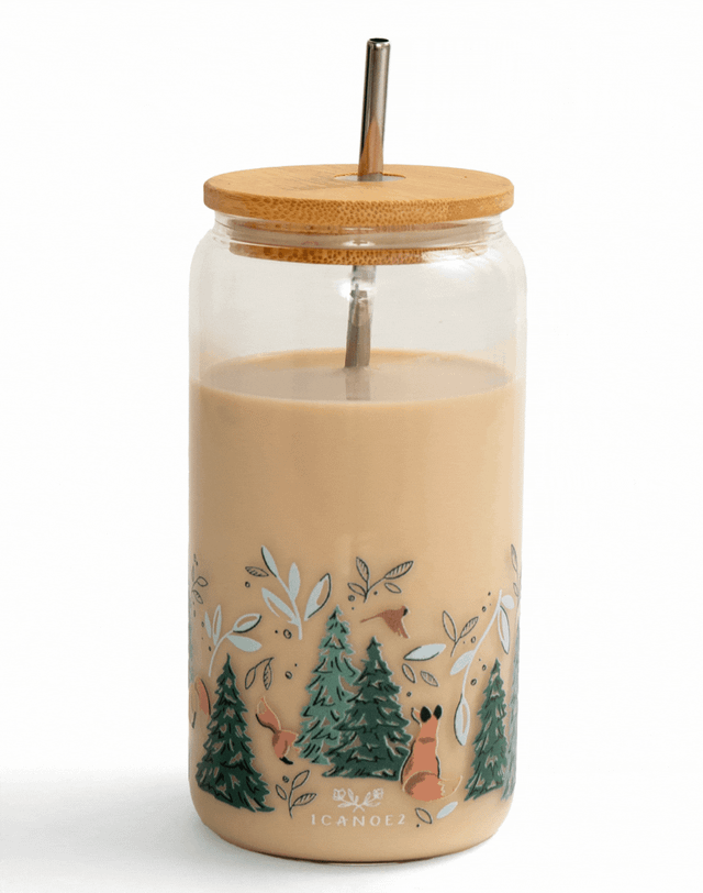 Winter Fox 16oz Glass Can, 4 of 4