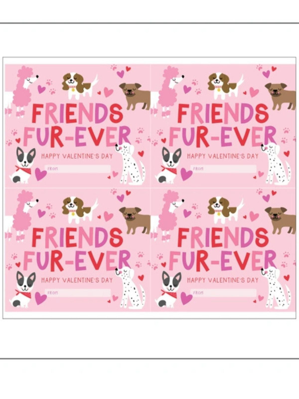 Digital Valentine Cards - Friends Fur-Ever, 1 of 1
