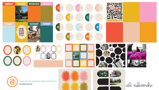 Week In The Life™ 2025 10×8 Layered Templates, 1 of 1