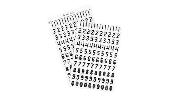 4×6 Puffy Number Sticker Sheets - Black, 1 of 2
