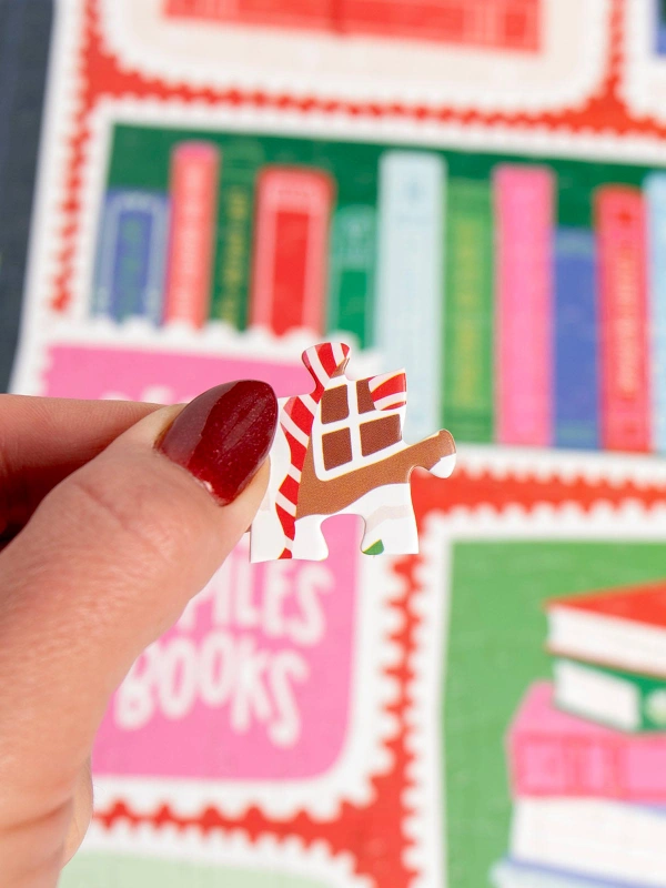 Merry Bookmas Stamps - 500 Piece Christmas Jigsaw Puzzle, 3 of 6