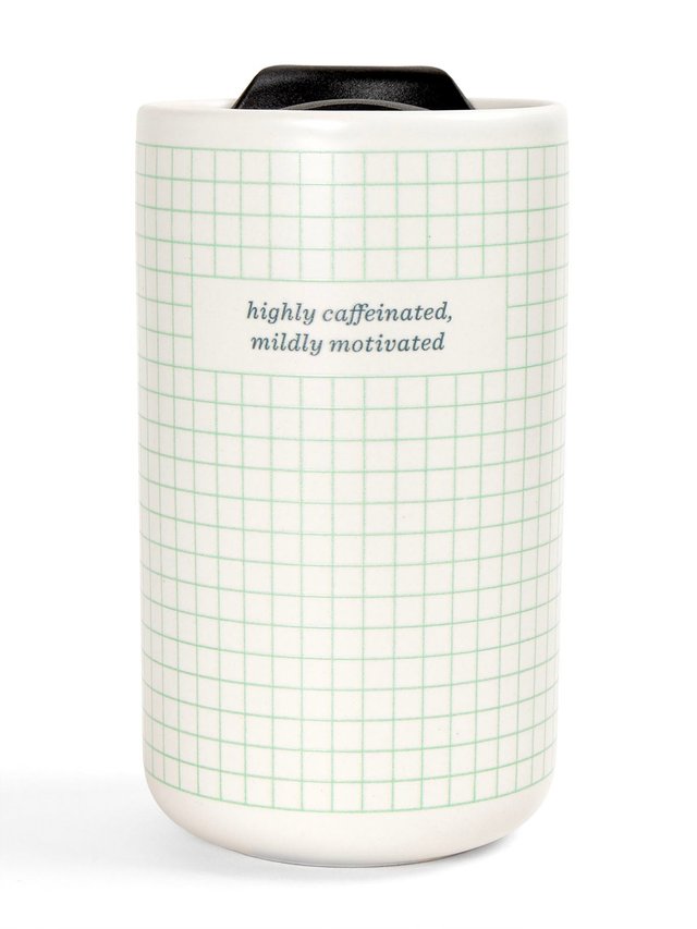 Highly Caffeinated Mildly Motivated 18oz Travel Ceramic Coffee Mug, 1 of 1