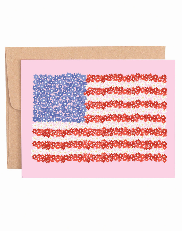USA Florals Greeting Card, 1 of 1