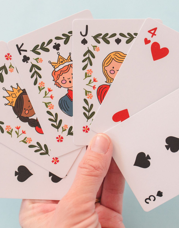 Sky Blue Library Card Deck Of Playing Cards, 5 of 8