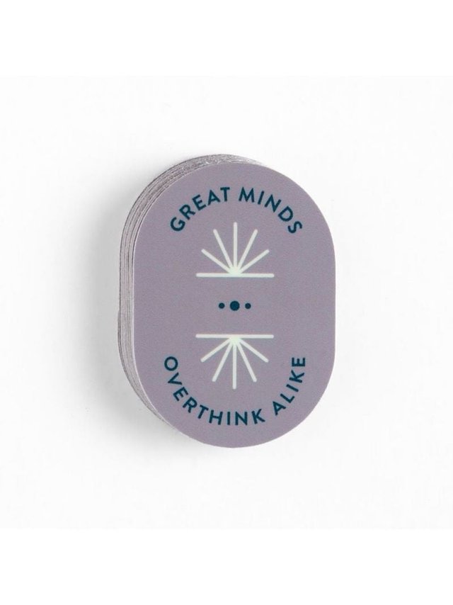 Great Minds Overthink Alike Decal Sticker, 1 of 1