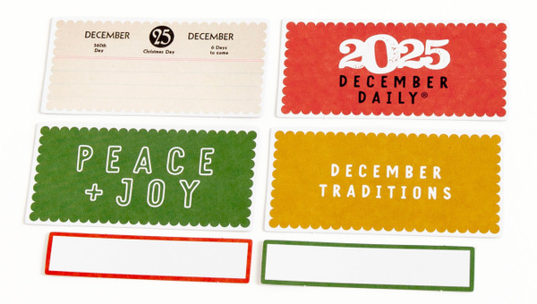 December Cardstock Scallop Label Pack, 2 of 3