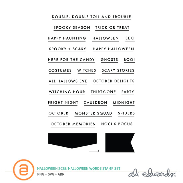 Halloween Words Digital Stamp Set, 1 of 1