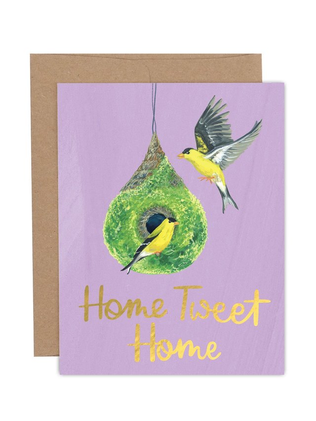 Home Tweet Home Birds Greeting Card, 1 of 1