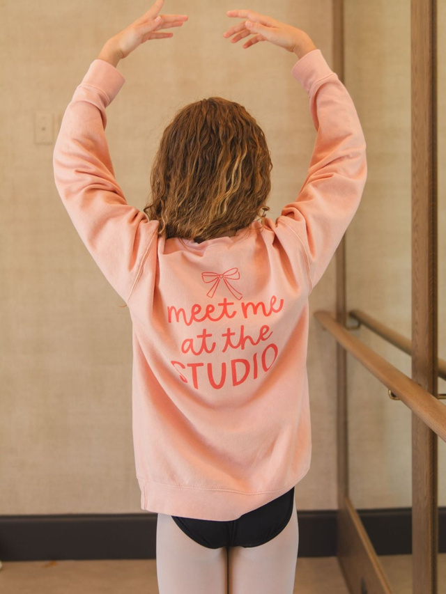 Meet Me At The Studio Dance Sweatshirt - Peachy, 4 of 6