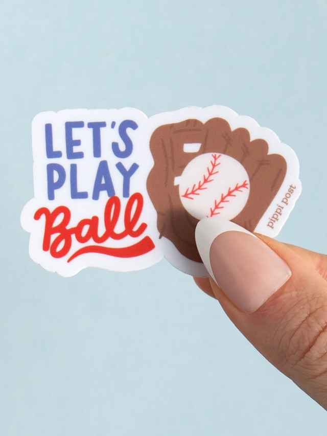 Let's Play Ball Baseball Decal Sticker, 2 of 4