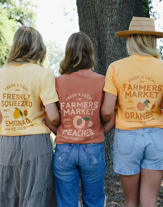Orange Orchard Farmers Market Tee - Citrus, 3 of 5