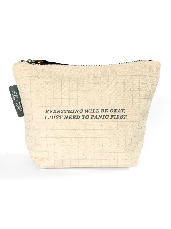 I Just Need To Panic First Zippered Canvas Pouch, 1 of 3