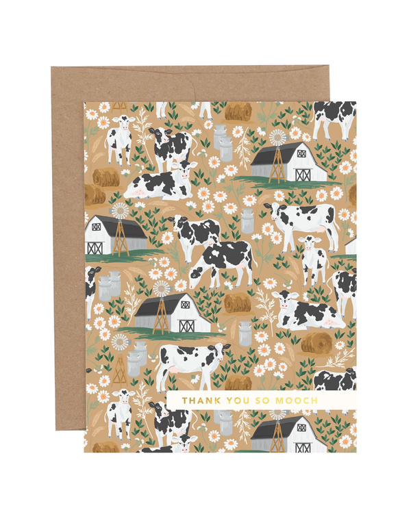 Thank You So Mooch Cow Greeting Card, 1 of 1