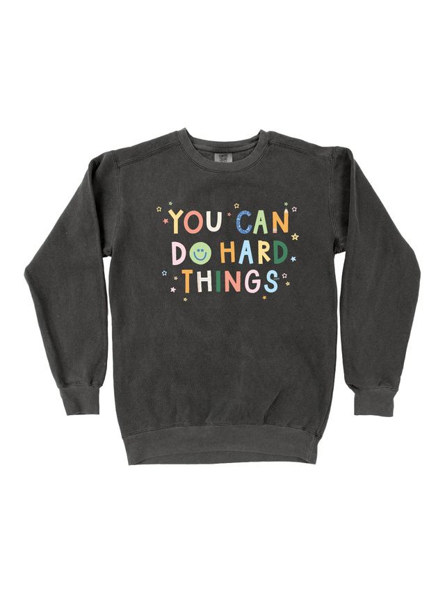 You Can Do Hard Things Sweatshirt - Pepper, 4 of 4