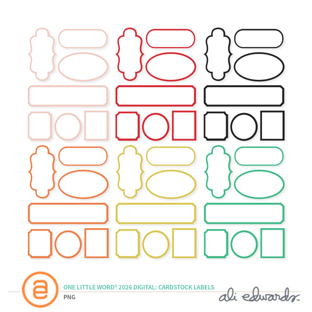 One Little Word® 2026 Digital Cardstock Label Pack, 1 of 1