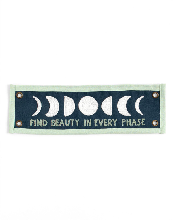 Find Beauty Embroidered Canvas Banner, 2 of 4