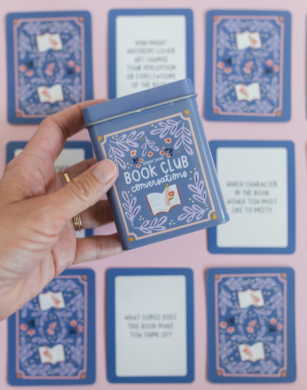 Book Club Reading Conversation Game - Deck of Cards + Storage Tin, 2 of 7