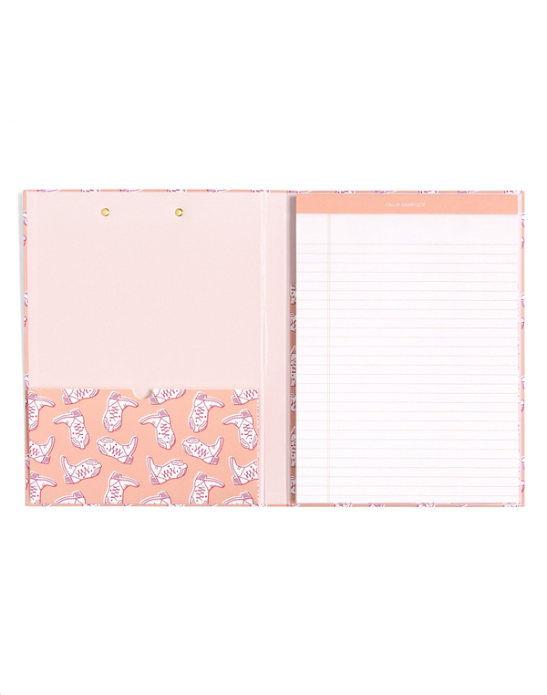 Western Cowgirl Boots Clipfolio with Lined Notepad, 2 of 7