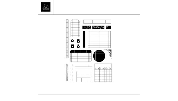 Digital Charts and Grids 6×8 Stamp Set , 1 of 1