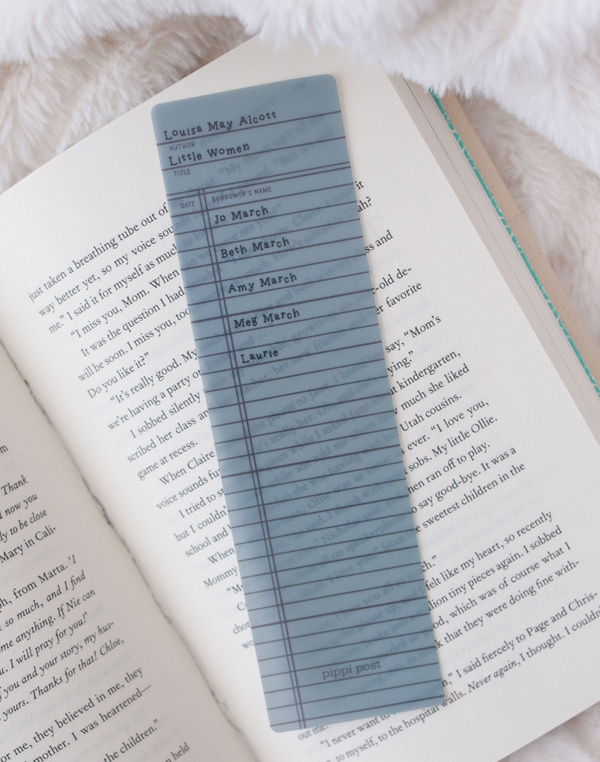 Little Women Library Check Out Transparent Bookmark, 2 of 4