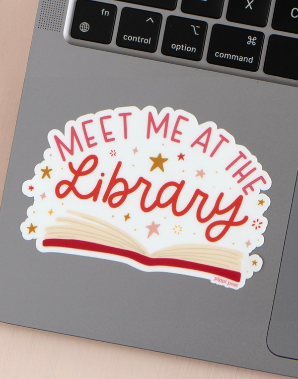 Meet Me At The Library Decal Sticker, 3 of 3