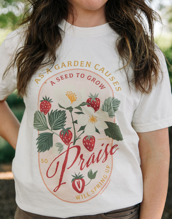 Strawberry Faith Tee - Ivory, 1 of 4