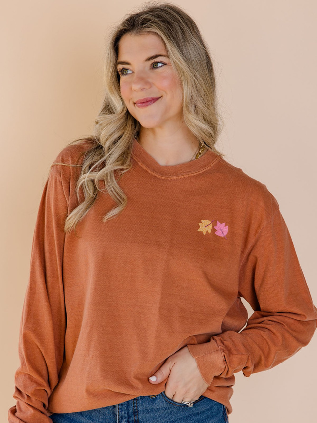 Everything Will Fall Into Place Long-Sleeve Tee - Yam, 2 of 5