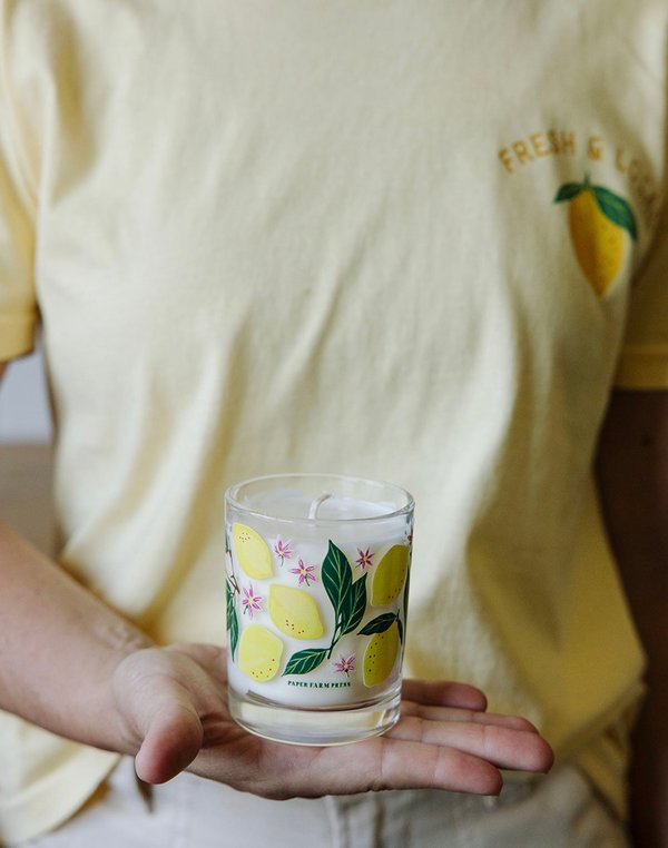 Lemon Grove Scented Soy Hand-Poured Candle, 3 of 6