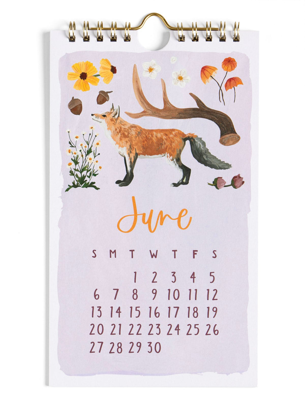 2027 Flora & Fauna Petite Hanging Wall Calendar, 3 of 6