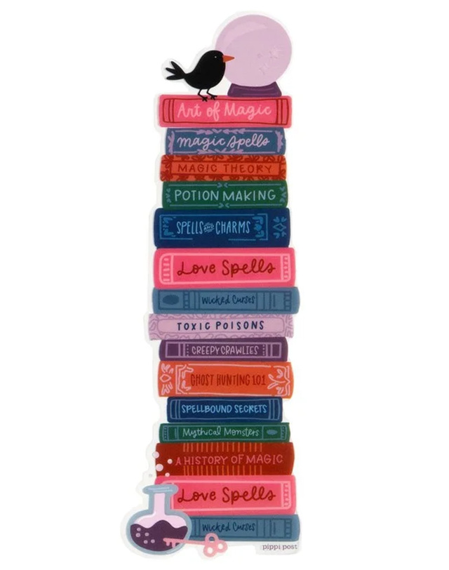 Spooky Book Stack Transparent Bookmark, 3 of 4
