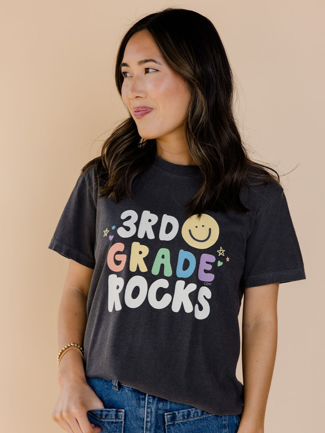 3rd Grade Rocks Tee - Pepper, 1 of 4