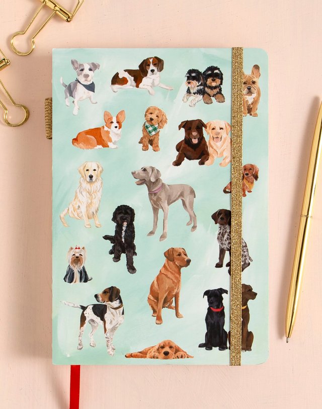 Furry Friends Dogs Lined Lay Flat Journal, 1 of 3