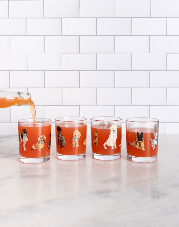 Furry Friends Dogs Short Juice Glass Set, 1 of 6