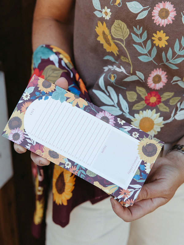 Sunflowers Market List Notepad, 3 of 4