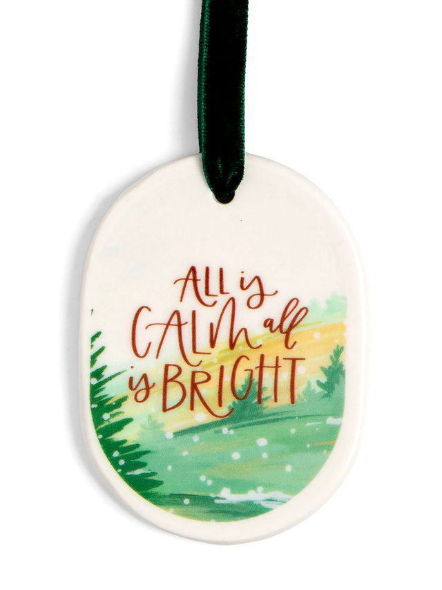 All Is Calm All Is Bright Christmas Ornament, 1 of 2