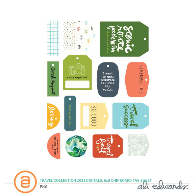 Travel Collection 2021 Digital Chipboard Tag Sheet, 1 of 1