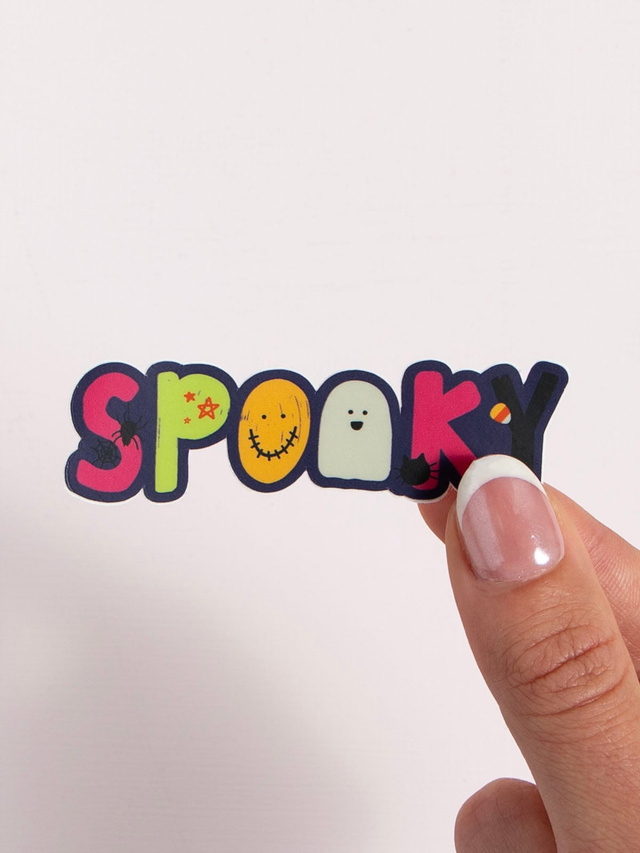 Spooky Halloween Decal Sticker, 1 of 2