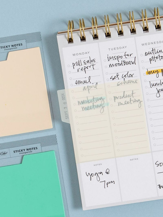 Tabbed Transparent Sticky Notes - Cream, 2 of 4