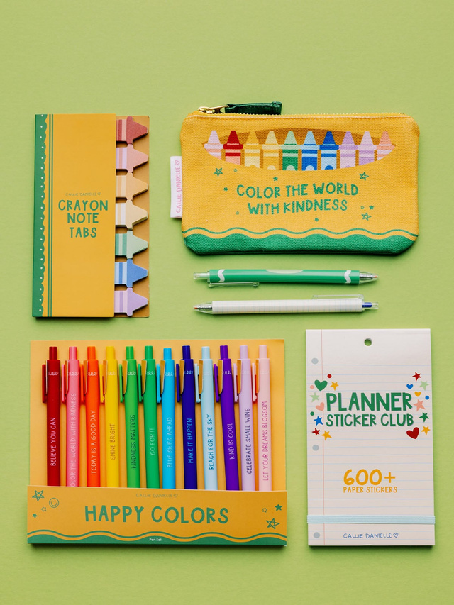 Happy Colors Crayon-Inspired Affirmations Pen Set of 12, 4 of 4