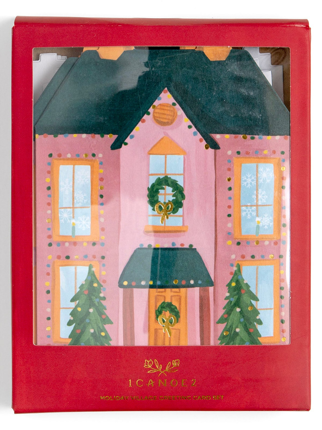 Holiday Village Specialty Greeting Card Set, 1 of 6