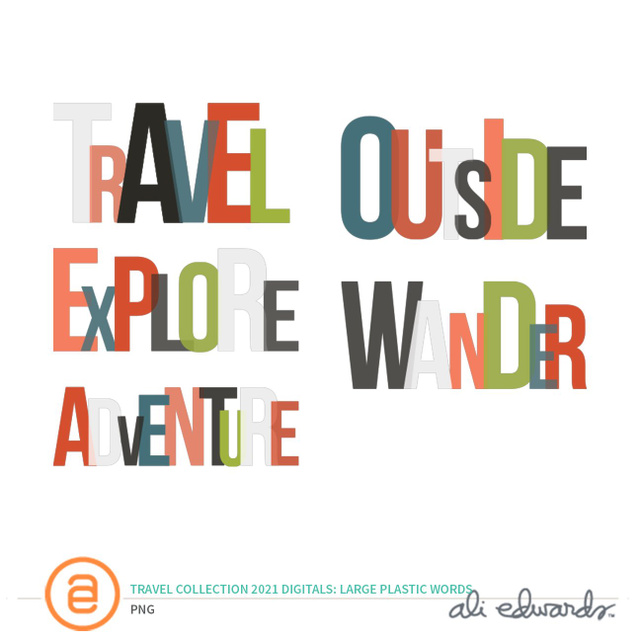 Travel Collection 2021 Digital Plastic Words, 1 of 1