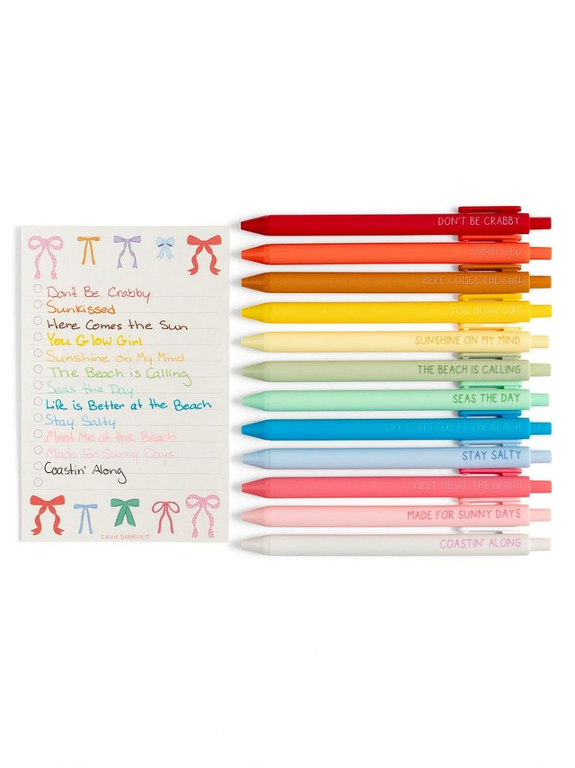 Spread Sunshine Coastal-Inspired Pen Set of 12, 3 of 6